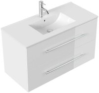 POSSEIK Waschbecken mit Unterschrank HOMELINE 100 weiß glanz 101,0 x 47,0 x 57,8 cm