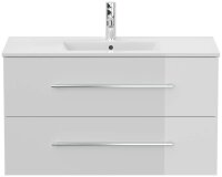 POSSEIK Waschbecken mit Unterschrank HOMELINE 100 weiß glanz 101,0 x 47,0 x 57,8 cm
