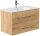 POSSEIK Waschbecken mit Unterschrank HOMELINE 90 eiche gold 91,0 x 46,5 x 55,8 cm