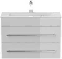 POSSEIK Waschbecken mit Unterschrank PORTUS SLIMLINE 700 weiß glanz 70,0 x 36,0 x 49,6 cm