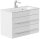 POSSEIK Waschbecken mit Unterschrank PORTUS SLIMLINE 700 weiß glanz 70,0 x 36,0 x 49,6 cm