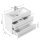 POSSEIK Waschbecken mit Unterschrank PORTUS SLIMLINE 700 weiß glanz 70,0 x 36,0 x 49,6 cm