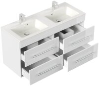 POSSEIK Waschbecken mit Unterschrank HOMELINE 120 weiß glanz 120,0 x 46,0 x 61,8 cm