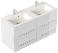 POSSEIK Waschbecken mit Unterschrank HOMELINE 120 weiß glanz 120,0 x 46,0 x 61,8 cm