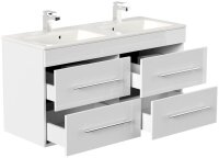 POSSEIK Waschbecken mit Unterschrank HOMELINE 120 weiß glanz 120,0 x 46,0 x 61,8 cm