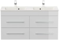 POSSEIK Waschbecken mit Unterschrank HOMELINE 120 weiß glanz 120,0 x 46,0 x 61,8 cm