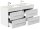 POSSEIK Waschbecken mit Unterschrank HOMELINE 120 weiß glanz 120,0 x 46,0 x 61,8 cm