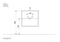 POSSEIK Waschbecken mit Unterschrank HOMELINE 60...