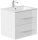 POSSEIK Waschbecken mit Unterschrank HOMELINE 60 weiß glanz 61,5 x 46,5 x 56,0 cm