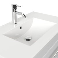 POSSEIK Waschbecken mit Unterschrank HOMELINE 80 weiß glanz 81,0 x 46,0 x 61,0 cm