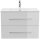 POSSEIK Waschbecken mit Unterschrank HOMELINE 80 weiß glanz 81,0 x 46,0 x 61,0 cm