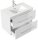 POSSEIK Waschbecken mit Unterschrank HOMELINE 80 weiß glanz 81,0 x 46,0 x 61,0 cm
