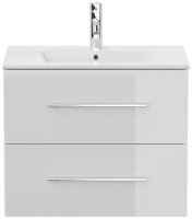 POSSEIK Waschbecken mit Unterschrank HOMELINE 70 weiß glanz 71,0 x 46,5 x 53,8 cm