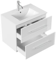 POSSEIK Waschbecken mit Unterschrank HOMELINE 70 weiß glanz 71,0 x 46,5 x 53,8 cm