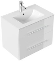 POSSEIK Waschbecken mit Unterschrank HOMELINE 70 weiß glanz 71,0 x 46,5 x 53,8 cm