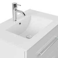 POSSEIK Waschbecken mit Unterschrank HOMELINE 70 weiß glanz 71,0 x 46,5 x 53,8 cm