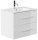 POSSEIK Waschbecken mit Unterschrank HOMELINE 70 weiß glanz 71,0 x 46,5 x 53,8 cm