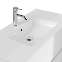 POSSEIK Waschbecken mit Unterschrank LIMES 100 weiß glanz 100,0 x 46,5 x 58,5 cm