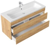 POSSEIK Waschbecken mit Unterschrank FELLINI 120 eiche gold 120,0 x 48,0 x 58,4 cm