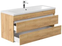 POSSEIK Waschbecken mit Unterschrank FELLINI 120 eiche gold 120,0 x 48,0 x 58,4 cm