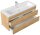 POSSEIK Waschbecken mit Unterschrank FELLINI 120 eiche gold 120,0 x 48,0 x 58,4 cm