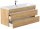 POSSEIK Waschbecken mit Unterschrank FELLINI 120 eiche gold 120,0 x 48,0 x 58,4 cm