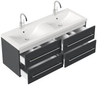 POSSEIK Waschbecken mit Unterschrank AURELION XL grafit 143,2 x 50,5 x 56,6 cm