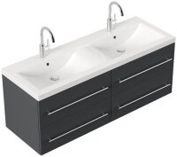 POSSEIK Waschbecken mit Unterschrank AURELION XL grafit 143,2 x 50,5 x 56,6 cm
