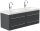POSSEIK Waschbecken mit Unterschrank AURELION XL grafit 143,2 x 50,5 x 56,6 cm