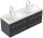 POSSEIK Waschbecken mit Unterschrank AURELION XL grafit 143,2 x 50,5 x 56,6 cm
