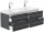 POSSEIK Waschbecken mit Unterschrank AURELION XL grafit 143,2 x 50,5 x 56,6 cm