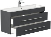 POSSEIK Waschbecken mit Unterschrank PORTUS SLIMLINE 1000 grafit 100,0 x 36,0 x 49,6 cm