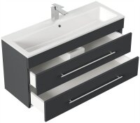 POSSEIK Waschbecken mit Unterschrank PORTUS SLIMLINE 1000 grafit 100,0 x 36,0 x 49,6 cm