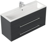 POSSEIK Waschbecken mit Unterschrank PORTUS SLIMLINE 1000 grafit 100,0 x 36,0 x 49,6 cm
