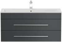 POSSEIK Waschbecken mit Unterschrank PORTUS SLIMLINE 1000 grafit 100,0 x 36,0 x 49,6 cm
