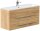 POSSEIK Waschbecken mit Unterschrank PORTUS SLIMLINE 1000 eiche gold 100,0 x 36,0 x 49,6 cm