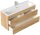 POSSEIK Waschbecken mit Unterschrank PORTUS SLIMLINE 1000 eiche gold 100,0 x 36,0 x 49,6 cm
