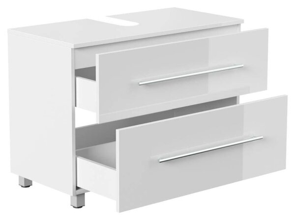 POSSEIK Waschtischunterschrank MONDIAL 85 weiß glanz 85,0 x 41,6 x 63,0 cm