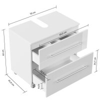 POSSEIK Waschtischunterschrank MONDIAL 70 grafit 70,0 x...