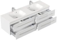 POSSEIK Waschbecken mit Unterschrank GEANT 160 weiß glanz 160,0 x 49,6 x 44,0 cm