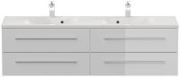 POSSEIK Waschbecken mit Unterschrank GEANT 160 weiß glanz 160,0 x 49,6 x 44,0 cm