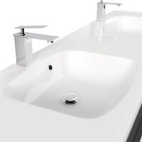 POSSEIK Waschbecken mit Unterschrank GEANT 180 grafit 180,0 x 49,6 x 44,0 cm