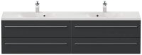 POSSEIK Waschbecken mit Unterschrank GEANT 180 grafit 180,0 x 49,6 x 44,0 cm