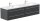 POSSEIK Waschbecken mit Unterschrank GEANT 180 grafit 180,0 x 49,6 x 44,0 cm
