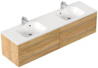 POSSEIK Waschbecken mit Unterschrank GEANT 180 eiche gold 180,0 x 49,6 x 44,0 cm