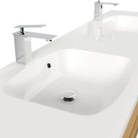POSSEIK Waschbecken mit Unterschrank GEANT 180 eiche gold 180,0 x 49,6 x 44,0 cm