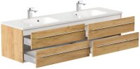 POSSEIK Waschbecken mit Unterschrank GEANT 180 eiche gold 180,0 x 49,6 x 44,0 cm