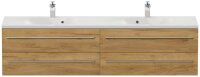 POSSEIK Waschbecken mit Unterschrank GEANT 180 eiche gold 180,0 x 49,6 x 44,0 cm