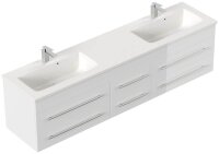 POSSEIK Waschbecken mit Unterschrank GEANT 200 weiß glanz 200,0 x 49,6 x 44,0 cm
