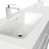 POSSEIK Waschbecken mit Unterschrank GEANT 200 weiß glanz 200,0 x 49,6 x 44,0 cm